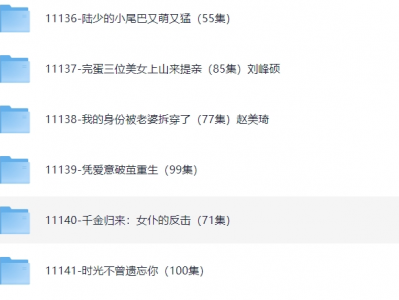 热门短剧1TB，爱看短剧的宝子们有福了！全部免费