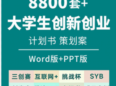 8800+套大学生创新创业比赛全套资源包 | 帮助你从零开始！